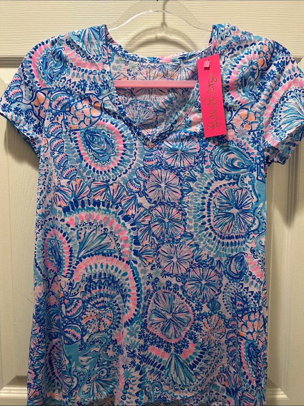 Lilly Pulitzer Multicolor V-Neck Tee